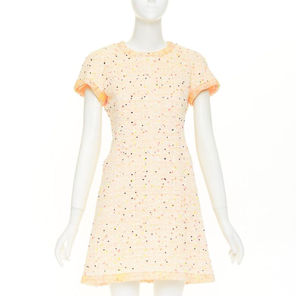 Chanel speckle tweed lace dress - Picture 1 of 9